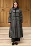 Kahma Velvet Detailed Jacquard Long Cap with Agraf Cover on the Front