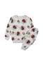 Boys' Cotton Fabric Gray Color Spider Patterned Long Sleeve Winter Pajama Set - 2