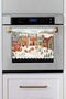 Gingerbread Village Laser Cut Oven Cover - 43X55Cm