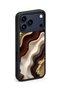 حافظة مقاومة للصدمات بنمط رخام القهوة متوافقة مع هاتف iPhone 18 Pro Max مع حماية للكاميرا - 5