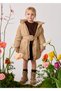 Abel&Lula Belted Girl's Warm Lined Coat_Mnvs5815 - 3