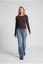 Long Sleeve Fingerless Boat Neck Basic Badi - 5