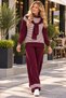 New Season Women's Scarf with Fine Stripes Knitted Wear Set