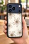 حافظة مقاومة للصدمات متوافقة مع هاتف iPhone 18 Pro مع حماية للكاميرا بنمط زهور