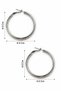 Steel Silver Design Hoop Earrings 316L Stainless Steel Women's Earrings Non Tarnish Anti Allergic - 3