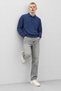 Men's Polo Collar Buttoned Long Sleeve Blue Sweater - 6