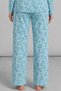 Women's Long Sleeve Comfortable Blue Pajama Set - 6