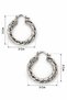Steel Silver Design Hoop Earrings 316L Stainless Steel Women's Earrings Non Tarnish Anti Allergic - 3