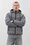 Men's Casual Hooded Thick Puffer Gray Coat - 5