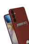 Ilkestor Newface Galaxy S24 Fe Case Kelvin Silicone with Business Card Holder (11932) - Burgundy - 4