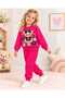 Girl's Cute Teddy Bear Printed 2-Piece Pajama Set - 6