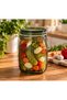 Trev Glass Jar with Lid 1 L Green Vacuum Sealed Air-Proof Storage Jar 17 cm Christmas Vinterfint - 5