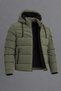 Men's Sport Cut Hooded Puffer Khaki Coat