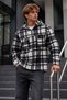 Men's Zippered Lumberjack Comfortable Anthracite Shirt