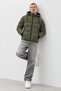 Men's Casual Hooded Thick Puffer Khaki Coat - 6