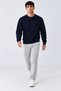 Men's Long Sleeve Navy Blue Knit Sweater - 6
