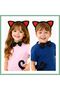 Red Eared Cat Costume Set – Crown Bow Tie Tail 3 Pieces Bsk2026