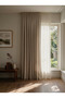 Mink 100% Linen Background Curtain 1. Quality Draped Fabric, Non-Pleated, Extrafoam, Gathered, Ready to Use (1 Piece, Single Wing) - 3
