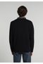 Relaxed Fit Round Neck Jacquard Men's Navy Blue Sweater - 2