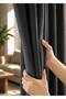 Anthracite 100% Linen Background Curtain 1. Quality Draped Fabric, Non-Pleated, Extrafoam, Gathered, Ready to Use (1 Piece, Single Wing) - 2
