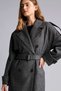 Standard Fit V-Neck Belted Double-Breasted Cashmere Coat H8593Ax26Wn - 4