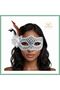 Silver Color Feathered Prom Mask Women's Party Accessory Bsk2026