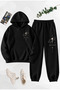 Women/Men Gkyzbalance Custom Printed Cotton Oversize Jogger Hooded Sweatshirt Bottom Top Set