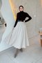 Belted Bell Skirt Beige - 3