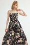 Flared-skirt poplin dress