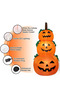 Halloween Inflatable Pumpkin Decoration for Indoor and Outdoor, Light Up Yard Pumpkin Decor with Built in Fan and Anchor Ropes (Height 1.2M) - 4