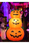 Halloween Inflatable Pumpkin Decoration for Indoor and Outdoor, Light Up Yard Pumpkin Decor with Built in Fan and Anchor Ropes (Height 1.2M)