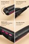 Professional Hair Straightener, Black & Fuchsia Wide Plate Flat Iron, Adjustable Temperature Salon Hair Styling Tool - 8