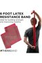 Professional Latex Resistance Bands, Individual 6 Ft Elastic Band for Upper & Lower Body Exercise, Physical Therapy, Pilates, At-Home Workouts, 6 Foot Band, Red, Medium, Beginner Level 3 - 2