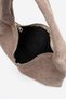 Velora Women's Knitted Patterned Shoulder Bag Real Suede Leather Mink - 5