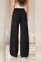 Black Elastic Waist Palazzo Trousers - 3