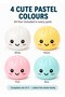 Squishy Bun Squeeze Toys Set of 4, Soft Squeaky Stress Relief Fidget Toy for Kids in 4 Pastel Colours, Sensory Toy Ages 3+ - 2