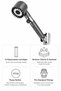 Filtered Shower Head Set with 10 Replaceable Filter Cartridges, Handheld High Pressure Shower Head with Stop Button, 1.5 m Hose, Adjustable Bracket and Wall Mount - 4
