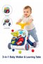 3 in 1 Baby Walker and Activity Table, Musical Sit to Stand Push Walker with Adjustable Speed, Anti-Tip Weight Base, Piano and Shooting Hoop, 12 Months+ - 2