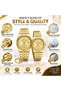 Stainless Steel Couple Watches Set, Men’s & Women’s Matching Analog Quartz Watches with Stainless Steel Strap, Elegant Couple Gift for Husband, Wife, Boyfriend & Girlfriend - 3