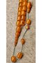 Old Gold Hamur German Crimped Amber Prayer Beads – Ottoman Cherry Shell Shaved from the Shell – Mehmed Çelik Usta 0.6 Delim – 10 X 11.50 mm – Naturally Patinated - 5