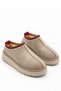 Cheerful Women's Beige Suede Plush Inside Thick Heeled Warm Lined Daily Comfortable Slippers Boots 5 cm Heel - 2