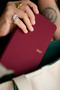 Canvas-2027 Yearly Weekly Linen Pocket Planner 10X17 Cm. 100 Gr.Ivory-Burgundy