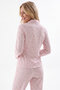 Pink Floral Front Buttoned Pajama Set - 4