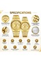 Stainless Steel Couple Watches Set, Men’s & Women’s Matching Analog Quartz Watches with Stainless Steel Strap, Elegant Couple Gift for Husband, Wife, Boyfriend & Girlfriend - 2