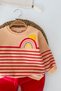 Sun Printed Winter Hooded Girls' 2-Piece Set - Orange - 5