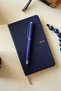 Canvas-2027 Yearly Weekly Linen Pocket Planner 10X17 Cm. 100 Gr.Ivory-Navy Blue - 4