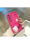 Samsung Galaxy A72 Compatible Pink Red Silicone Kitty Case Shockproof Camera Protection - 4