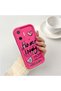 Poco F7 Compatible Pink Red Silicone Heart Pattern Case Shockproof Camera Protection - 2