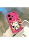 Poco M6 4g Compatible Pink Red Silicone Snoopy Pattern Case Shockproof Camera Protection - 4
