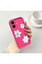 Infinix Smart 10 Compatible Pink Red Silicone Flower Pattern Case Shockproof Camera Protection - 2